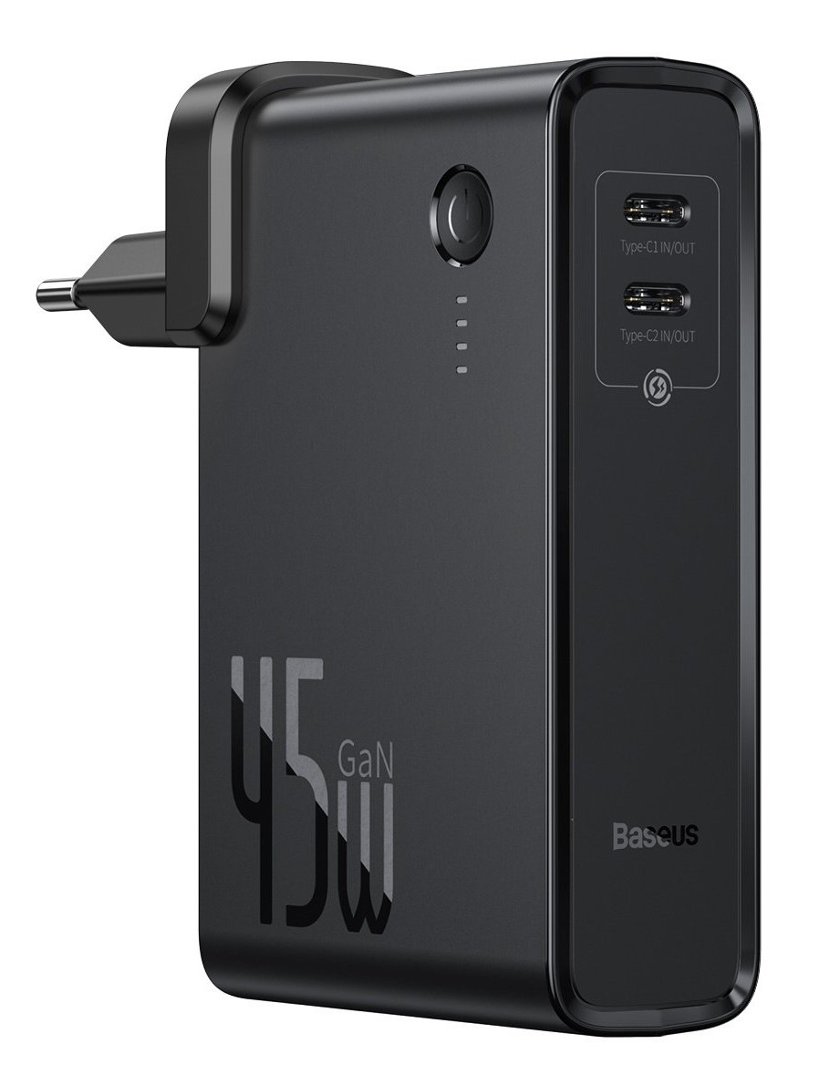 Сетевое Зарядное Устройство Baseus PD 45W + Power bank 10000mAh PPNLD-F (Чёрный, 01)